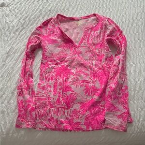 Lilly Pulitzer Kayleigh Top Rule Breakers Paradise Pink